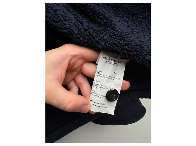 Stone Island Giacca con cappuccio blu navy cotone - vista 16