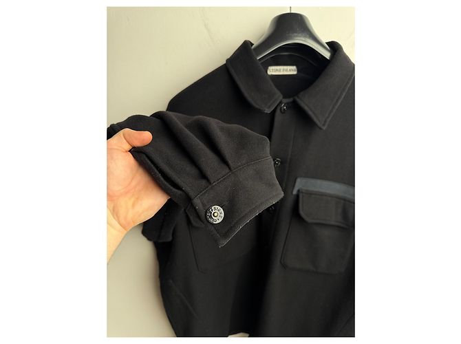 Stone Island Overshirt Jacke Schwarz Wolle XXL - Ansicht 9