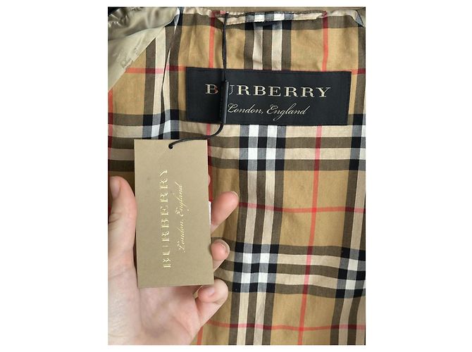 Abrigo Burberry Car Coat de piel de cordero camel Camello - vista 4