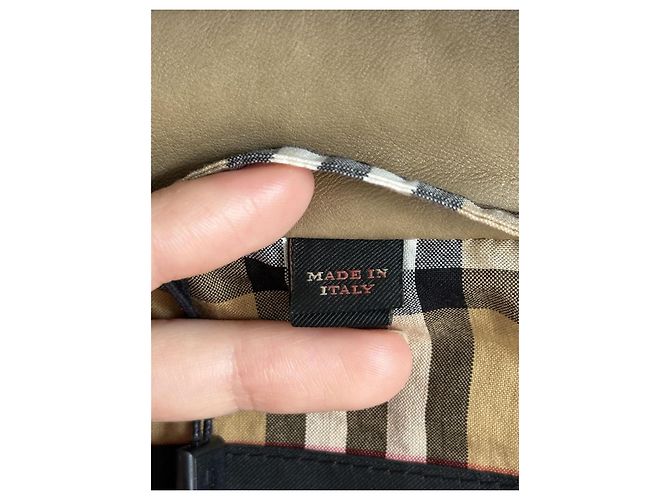 Abrigo Burberry Car Coat de piel de cordero camel Camello - vista 8