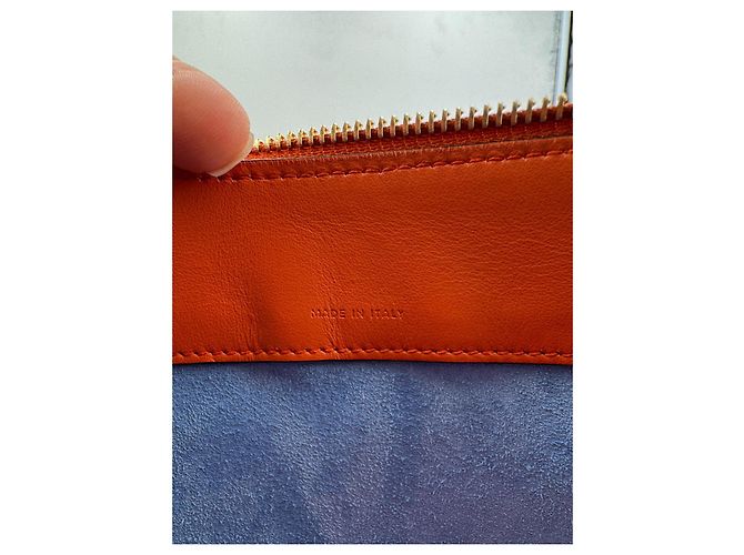 Borsa a tracolla Smythson Bond in pelle arancione - vista 14