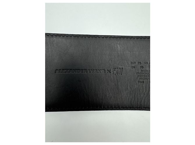 Alexander Wang Heavy Metal Avant-Garde Gürtel Schwarz Leder - Ansicht 8