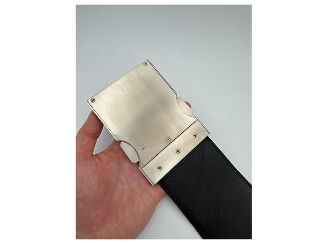 Alexander Wang Heavy Metal Avant-Garde Gürtel Schwarz Leder - Ansicht 9