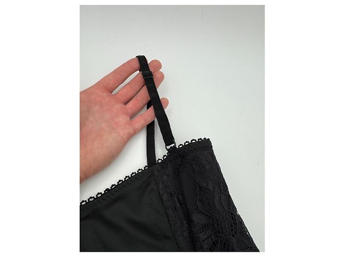 Dolce & Gabbana Top Bustier Corsé de Encaje Negro - vista 6