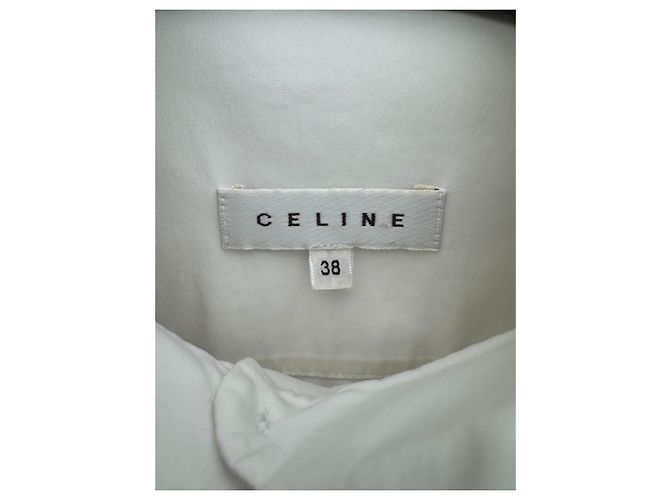 Blusa sem mangas de algodão branco Céline - vista 6
