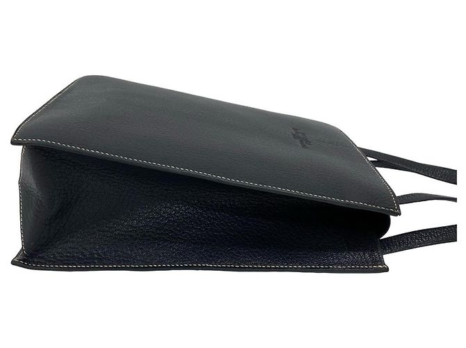 Hermès Borsa Hermes Lucy MM in blu navy - vista 6