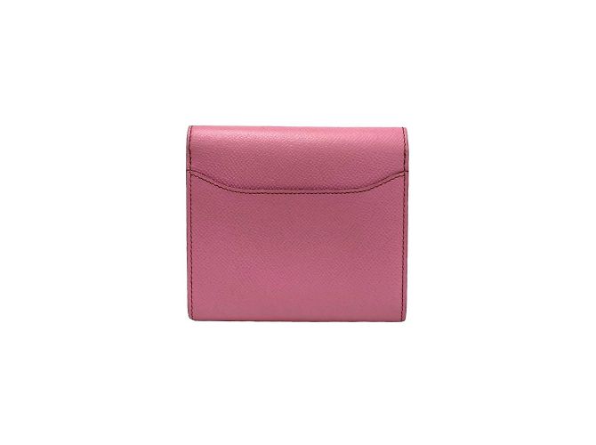 Hermès Hermes Constance Compact Epsom Leder Mini Geldbörse Pink - Ansicht 3