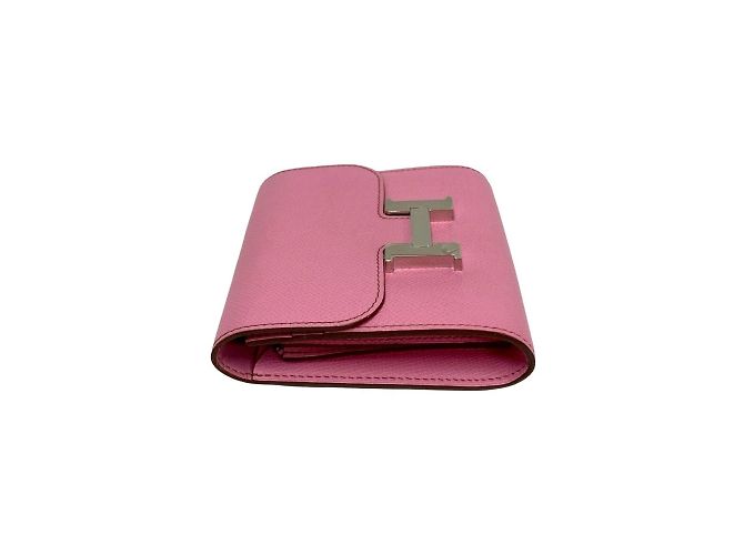 Hermès Hermes Constance Compact Epsom Leder Mini Geldbörse Pink - Ansicht 5