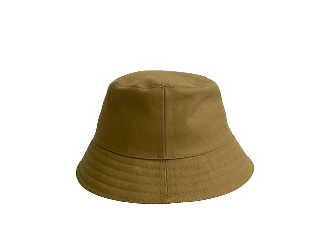 Cappello bucket in cotone con logo Bob della serie H di Hermès Marrone - vista 3