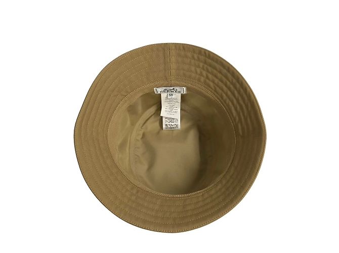 Cappello bucket in cotone con logo Bob della serie H di Hermès Marrone - vista 5