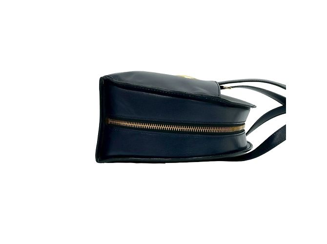 Borsa Boston in pelle blu navy Christian Dior - vista 6