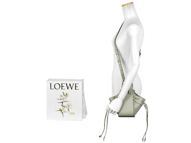 Borsa a spalla mini Hammock con cordino Loewe Marrone - vista 7
