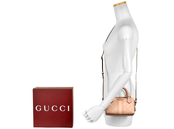 Borsa a mano super mini Ophidia di Gucci Rosa - vista 7