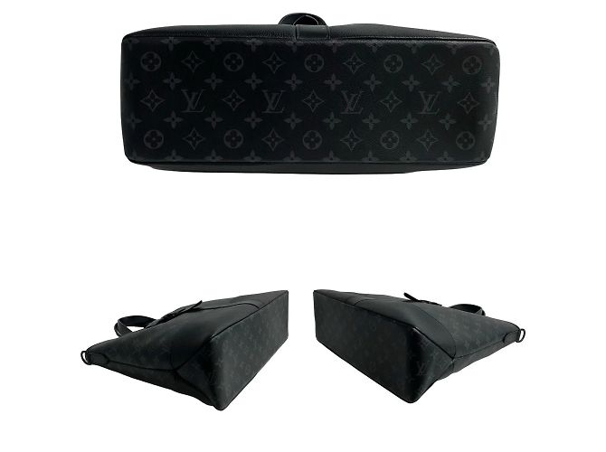 Borsa Tote Saumur in pelle Monogram Eclipse Louis Vuitton Nero - vista 6