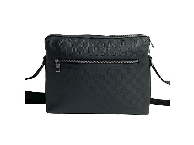 Borsa a Spalla Louis Vuitton Calypso MM in Pelle Damier Infini Nero - vista 4