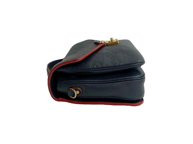 Borsa a Spalla Pochette Metis MM in Pelle Monogram Empreinte Louis Vuitton Rosso Blu navy - vista 5