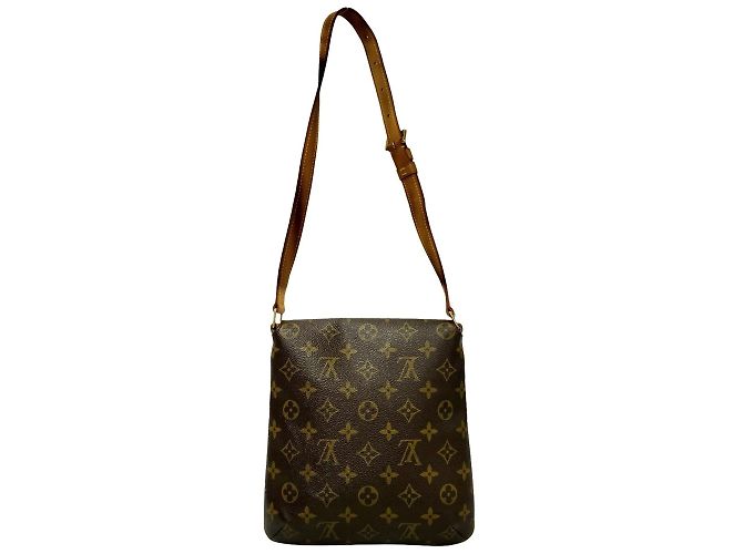 Borsa a spalla mini Musette Salsa in pelle Monogram Louis Vuitton Marrone - vista 4