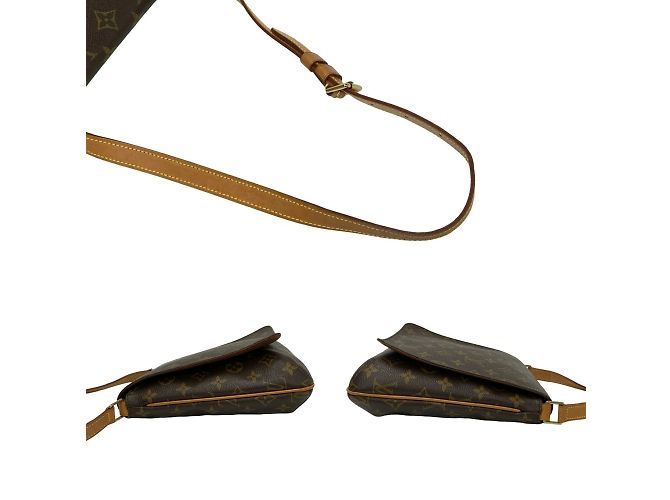 Borsa a spalla mini Musette Salsa in pelle Monogram Louis Vuitton Marrone - vista 5