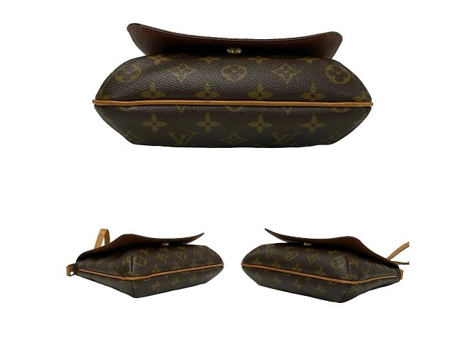 Borsa a spalla mini Musette Salsa in pelle Monogram Louis Vuitton Marrone - vista 6