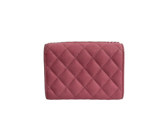 Chanel Boy Caviar-Leder Tri-Fold Geldbörse Pink - Ansicht 3