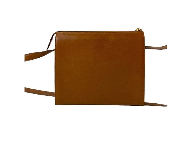 Borsa a spalla in pelle marrone Christian Dior - vista 3