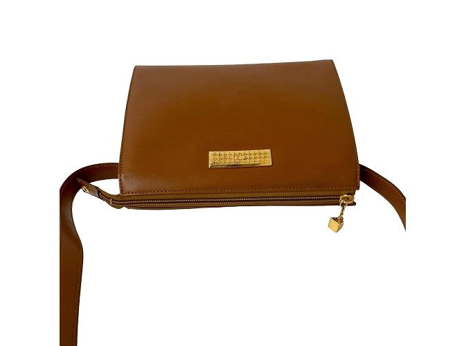 Borsa a spalla in pelle marrone Christian Dior - vista 4
