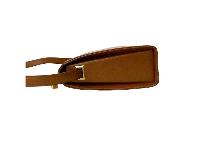 Borsa a spalla in pelle marrone Christian Dior - vista 5