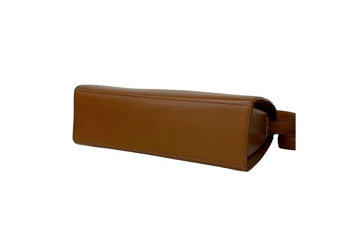 Borsa a spalla in pelle marrone Christian Dior - vista 8