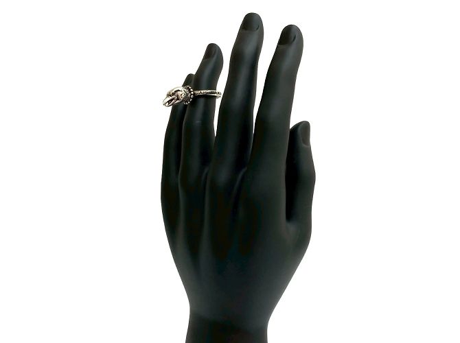 Anello Testa d'Aquila Anger Forest di GUCCI Argento - vista 2