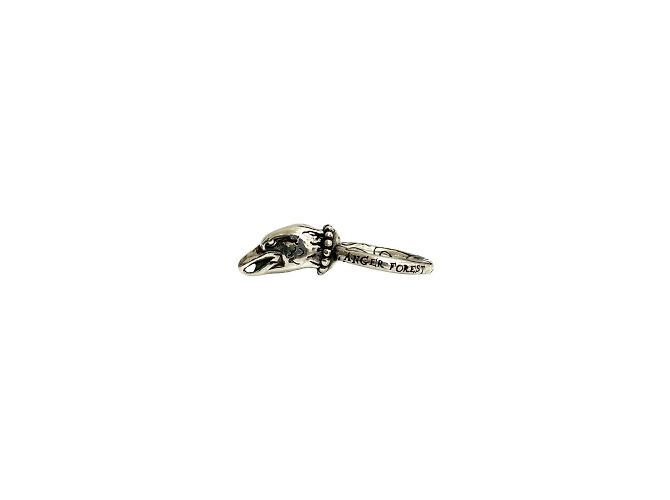 Anello Testa d'Aquila Anger Forest di GUCCI Argento - vista 4