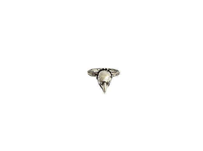 Anello Testa d'Aquila Anger Forest di GUCCI Argento - vista 6