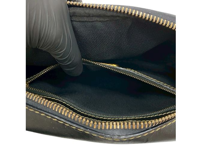 Borsa a spalla mini in pelle con motivo logo FF di Fendi - vista 10
