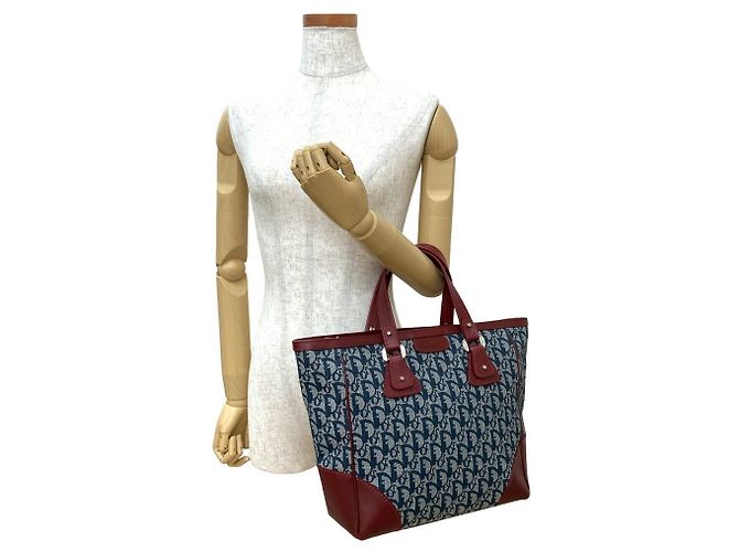 Tote Bag mit Trotter-Muster von Christian Dior Bordeaux Marineblau - Ansicht 2