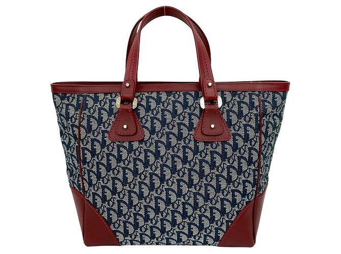 Tote Bag mit Trotter-Muster von Christian Dior Bordeaux Marineblau - Ansicht 3