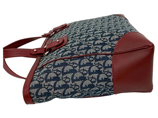 Tote Bag mit Trotter-Muster von Christian Dior Bordeaux Marineblau - Ansicht 4