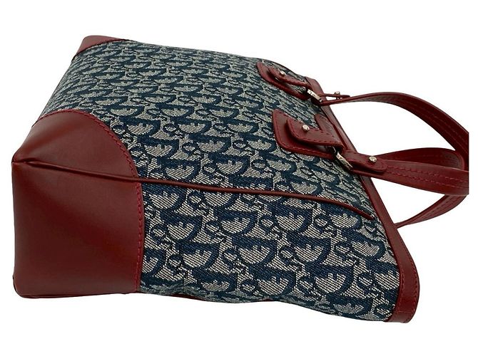Tote Bag mit Trotter-Muster von Christian Dior Bordeaux Marineblau - Ansicht 5