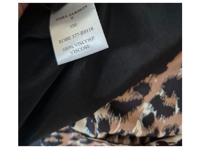 Tara Jarmon fließendes schwarzes Kleid mit langen Ärmeln Größe 40 L - Ansicht 6