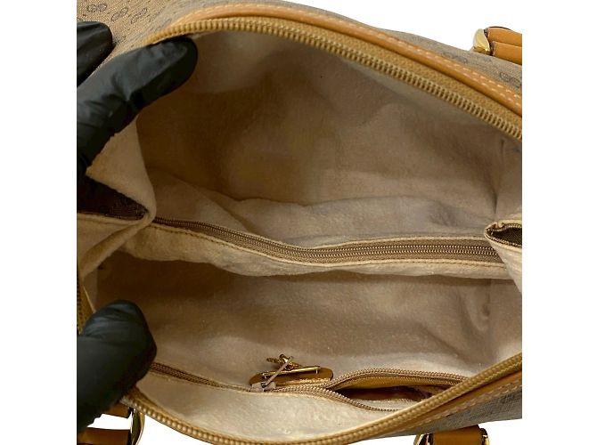 Bolsa de couro com logo GG micro antigo da Gucci Marrom - vista 9