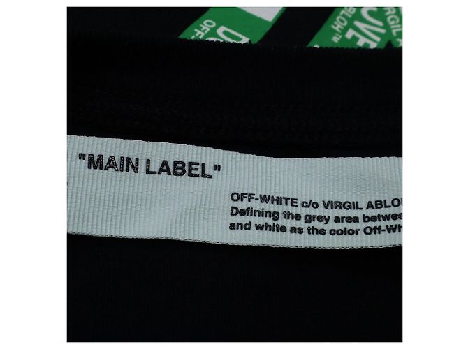 Off White Camiseta de algodón negro con flechas impresas Off-White Tape - vista 5