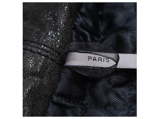 Giacca bomber con cappuccio e zip Dior in pelle nera Nero - vista 5