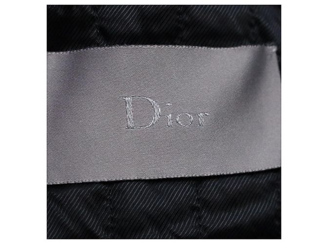 Giacca bomber con cappuccio e zip Dior in pelle nera Nero - vista 6