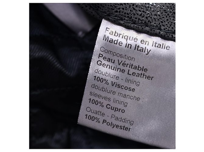 Giacca bomber con cappuccio e zip Dior in pelle nera Nero - vista 7