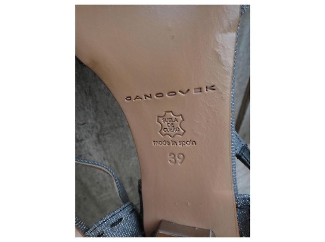Autre Marque Sandali Jancovek Blu in Pelle e Denim - vista 7