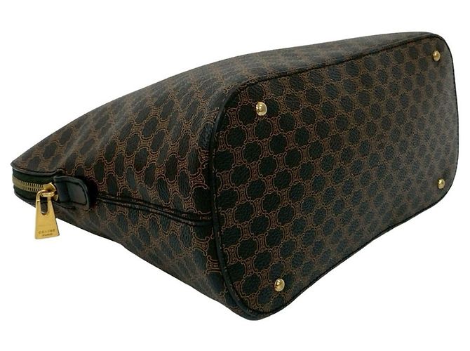 Céline CELINE Macadam Blason Triomphe Lederhandtasche Braun Schwarz - Ansicht 7