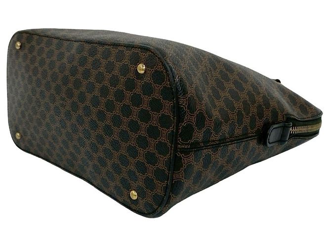 Céline CELINE Macadam Blason Triomphe Lederhandtasche Braun Schwarz - Ansicht 8