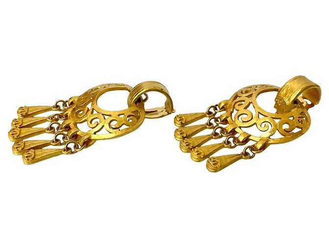 Chanel Coco Mark Clip Ohrringe Golden - Ansicht 4
