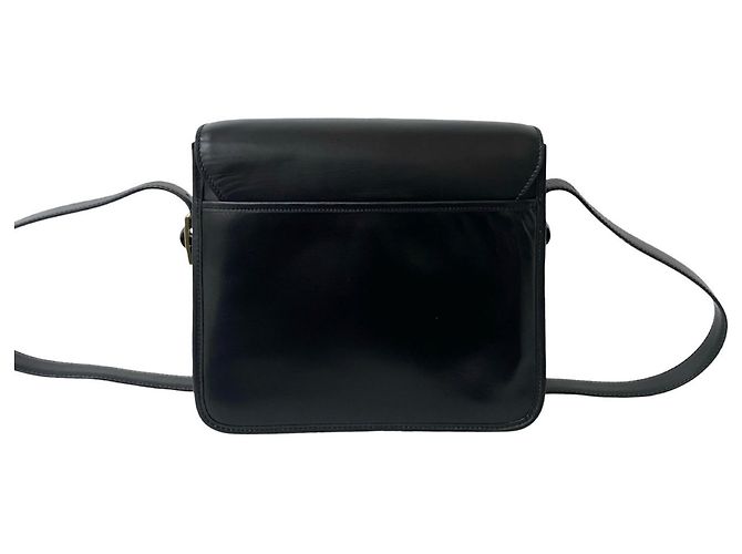 Céline Borsa a spalla in pelle di vitello nera Celine Nero - vista 3