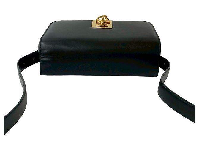Céline Borsa a spalla in pelle di vitello nera Celine Nero - vista 4