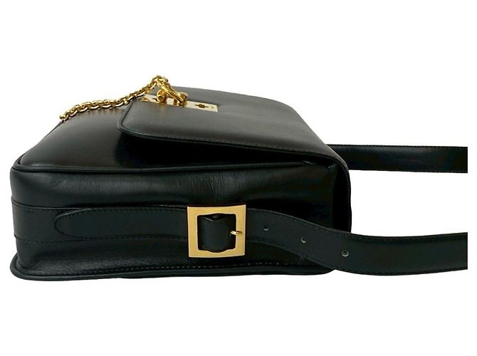 Céline Borsa a spalla in pelle di vitello nera Celine Nero - vista 6