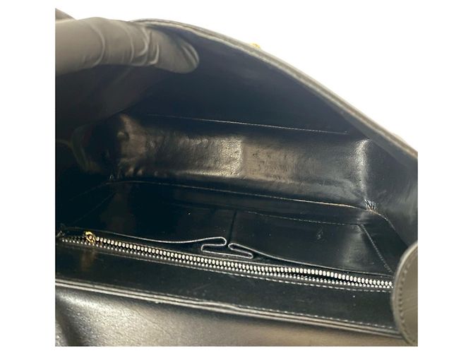 Céline Borsa a spalla in pelle di vitello nera Celine Nero - vista 9